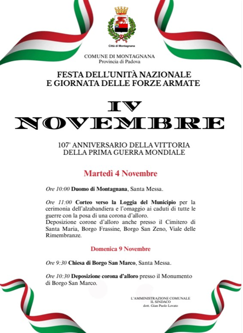 4 Novembre 2025 - Festa dell’Unità Nazionale e delle Forze Armate