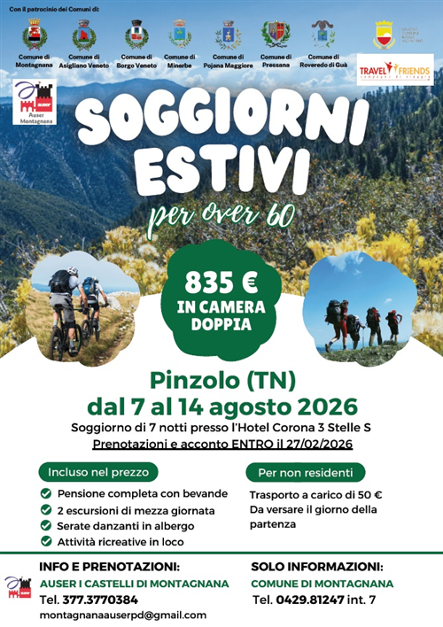 Soggiorni estivi over 60