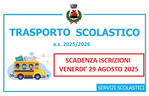 Iscrizione trasporto scolastico a.s. 25/26